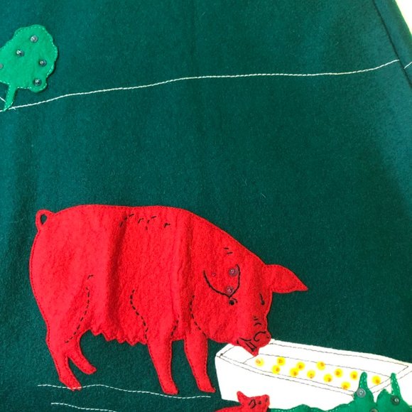 Real 50s wool felt circle skirt. Clean. Impeccable. - Picture 5 of 10